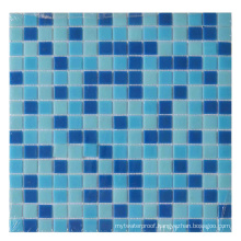 Cheap 20X20mm Glossy Blue Swimming Pool Glass Mosaic Tile Patterns for Decorative